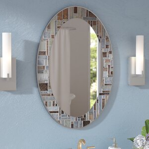 Serenity Oval Deep Engravings Accent Wall Mirror