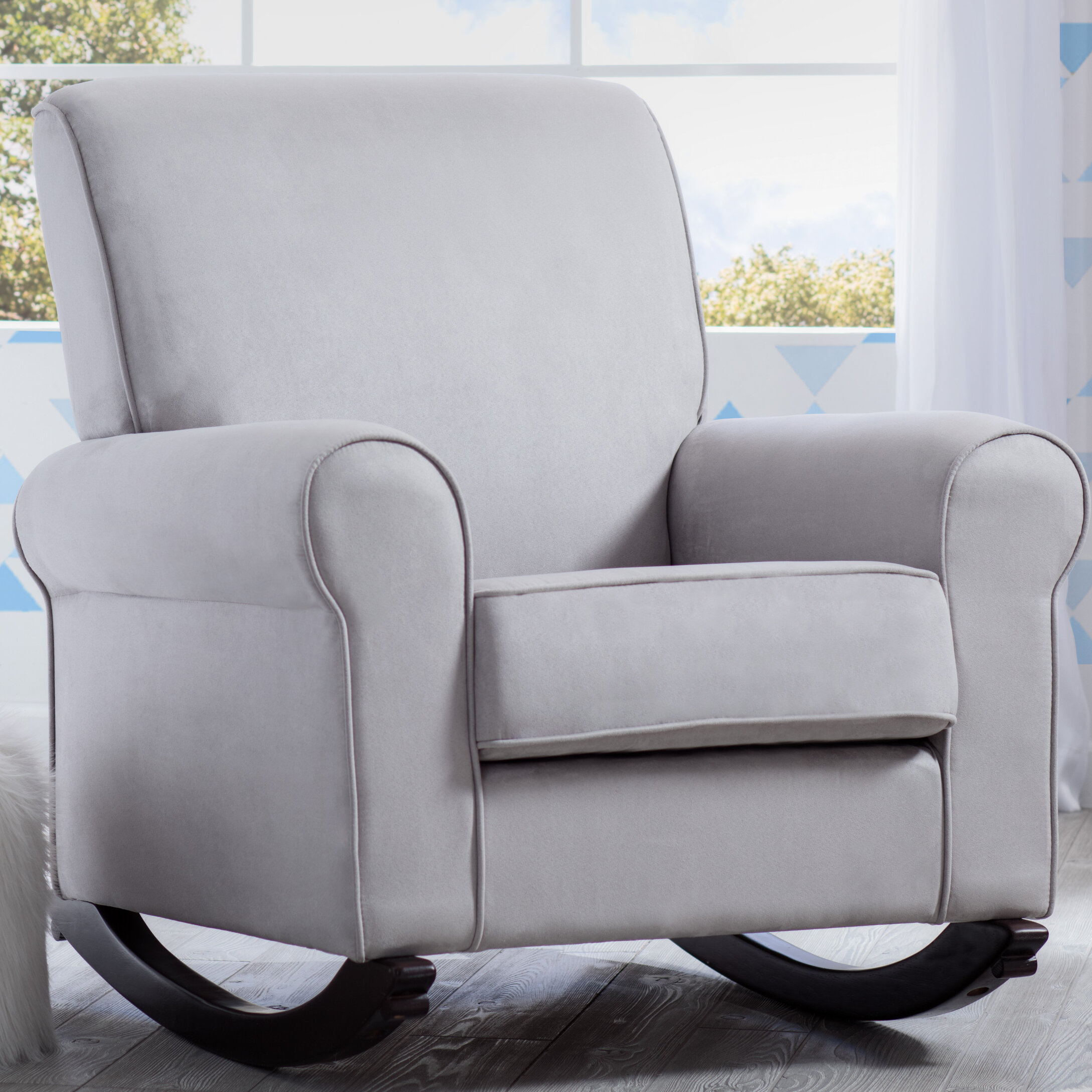 grey nursery armchair