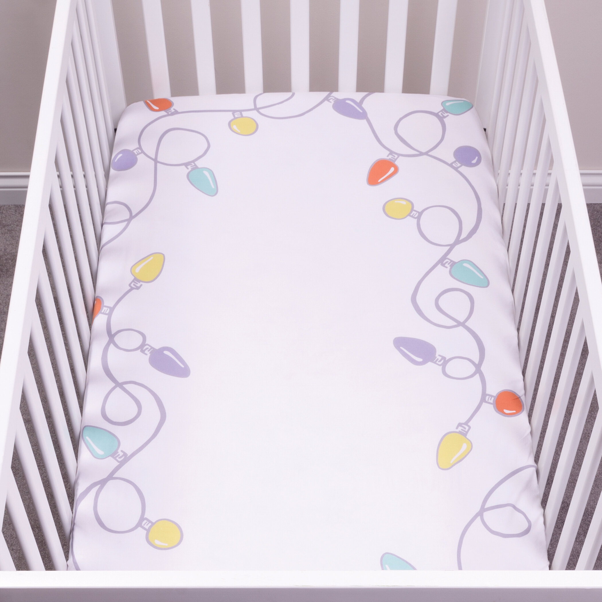 Trend Lab My Tiny Moments Holiday Lights Fitted Crib Sheet Wayfair