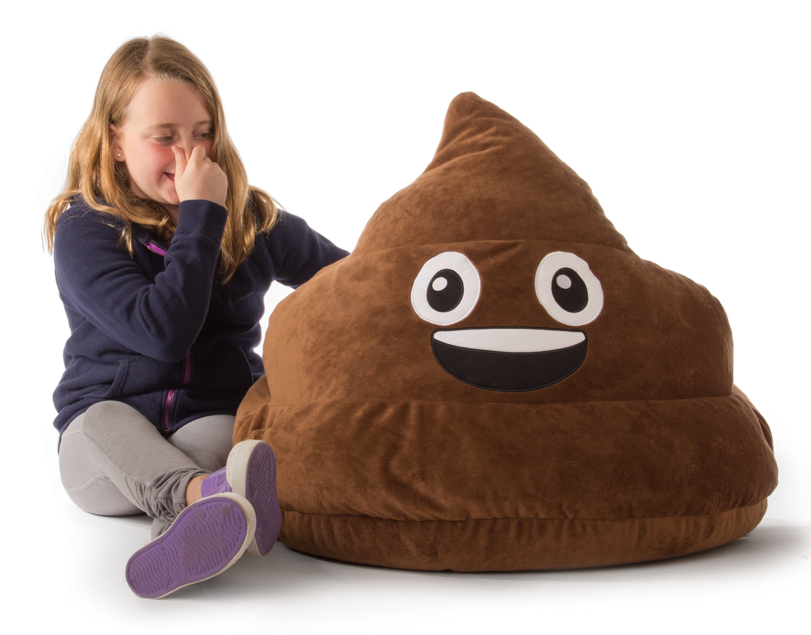 giant poop emoji pillow