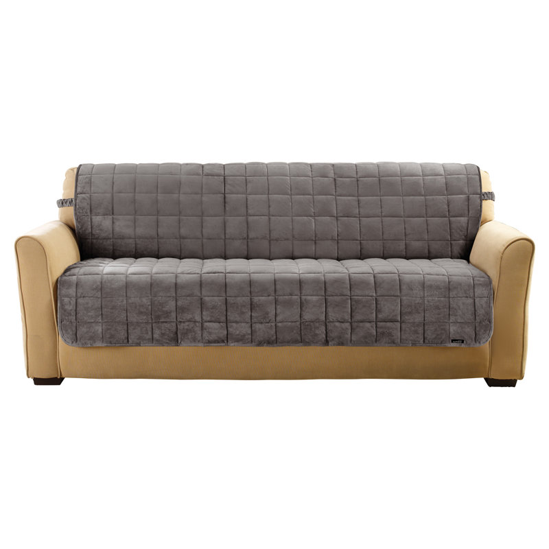 Sure Fit Deluxe Comfort Quilted Armless Box Cushion Sofa Slipcover Sure Fit Deluxe Comfort Quilted Armless