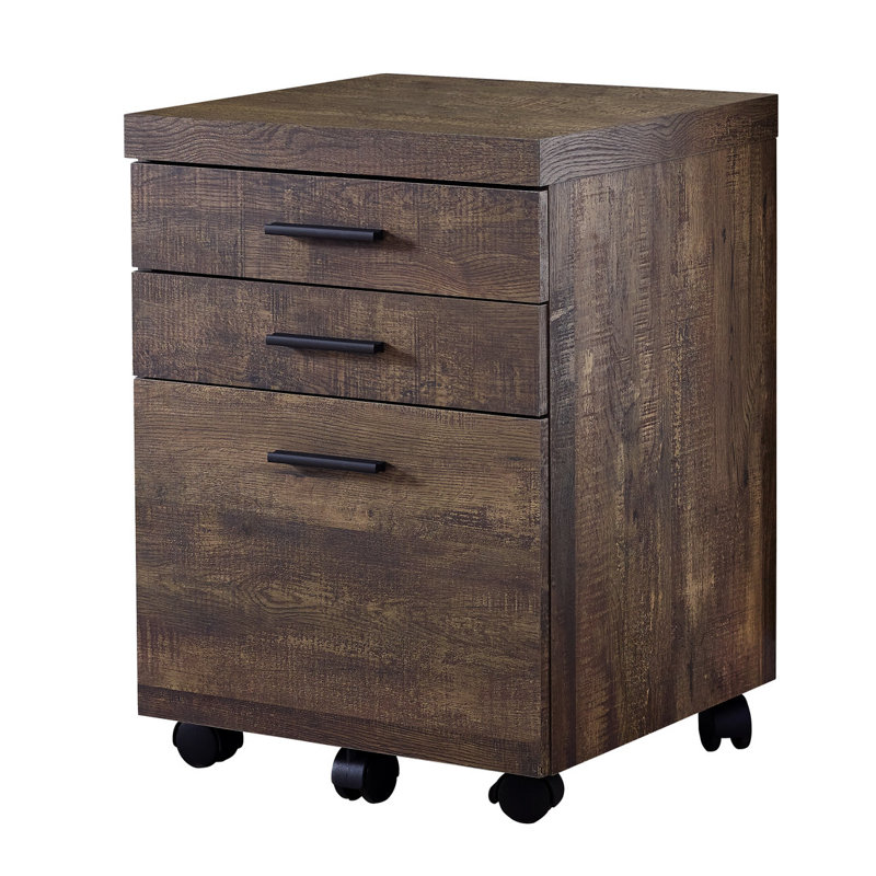 Union Rustic Schroeder 3 Drawer Mobile Vertical Filing Cabinet