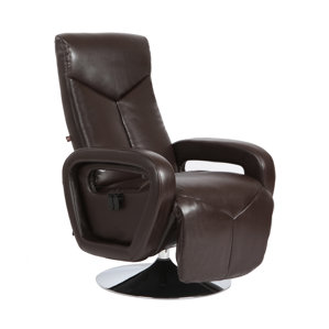Palermo Manual Swivel Recliner with Ottoman by Rissanti