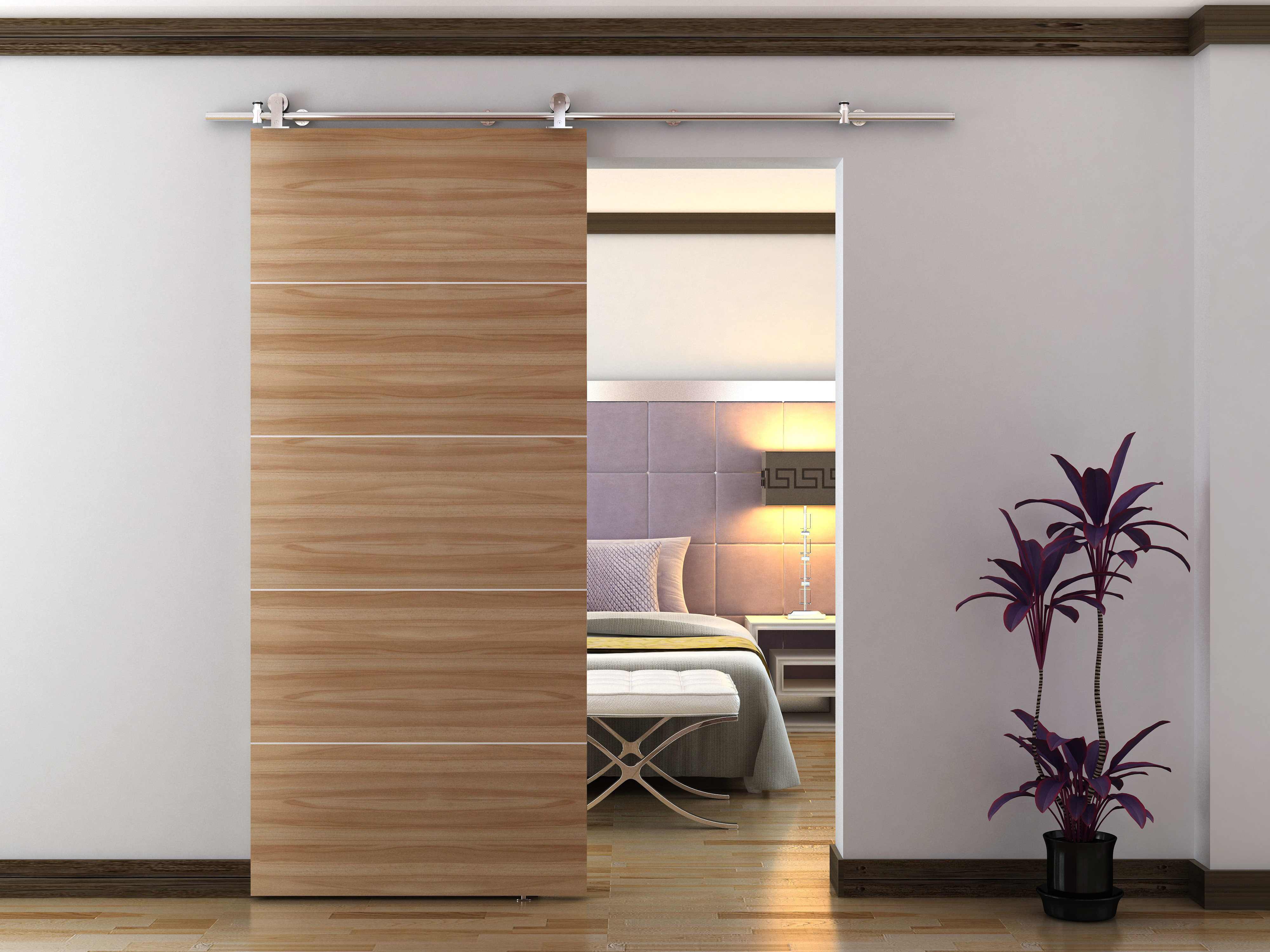 Custom Service Hardware Standard Single Barn Door Hardware Kit