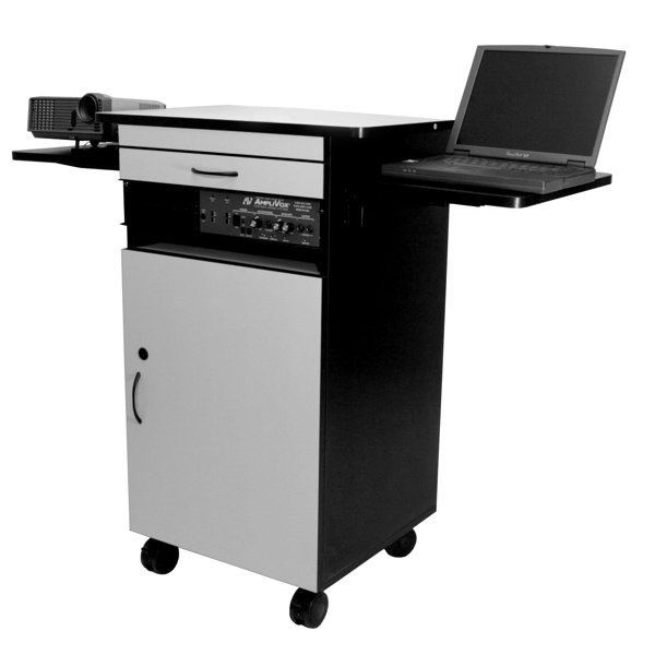 Gray/Black Multimedia Work Station by AmpliVox Sound Systems