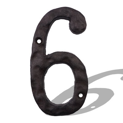 6 in SurfaceFlush Mount House Number BetLight Number Six