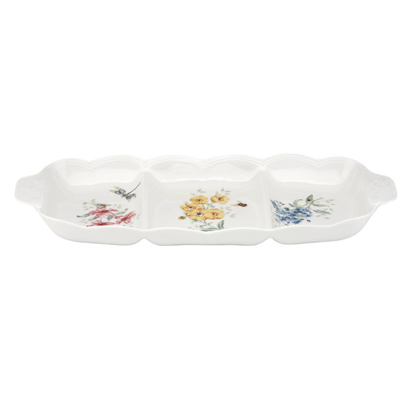 Butterfly Meadow Divided Condiment Server by Lenox