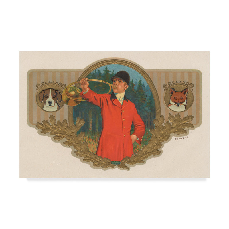 Charlton Home Fox And Hound Acrylic Painting Print On Wrapped