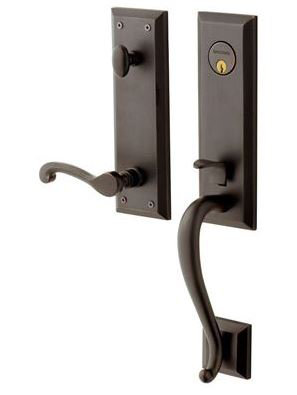 Stonegate Single Cylinder Handleset with Classic Interior Lever by Baldwin