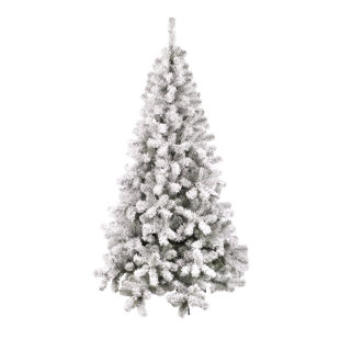 Olivia 8ft Flocked White Artificial Christmas Tree With Stand Olivia 8ft Flocked White Artificial Christmas Tree With Stand