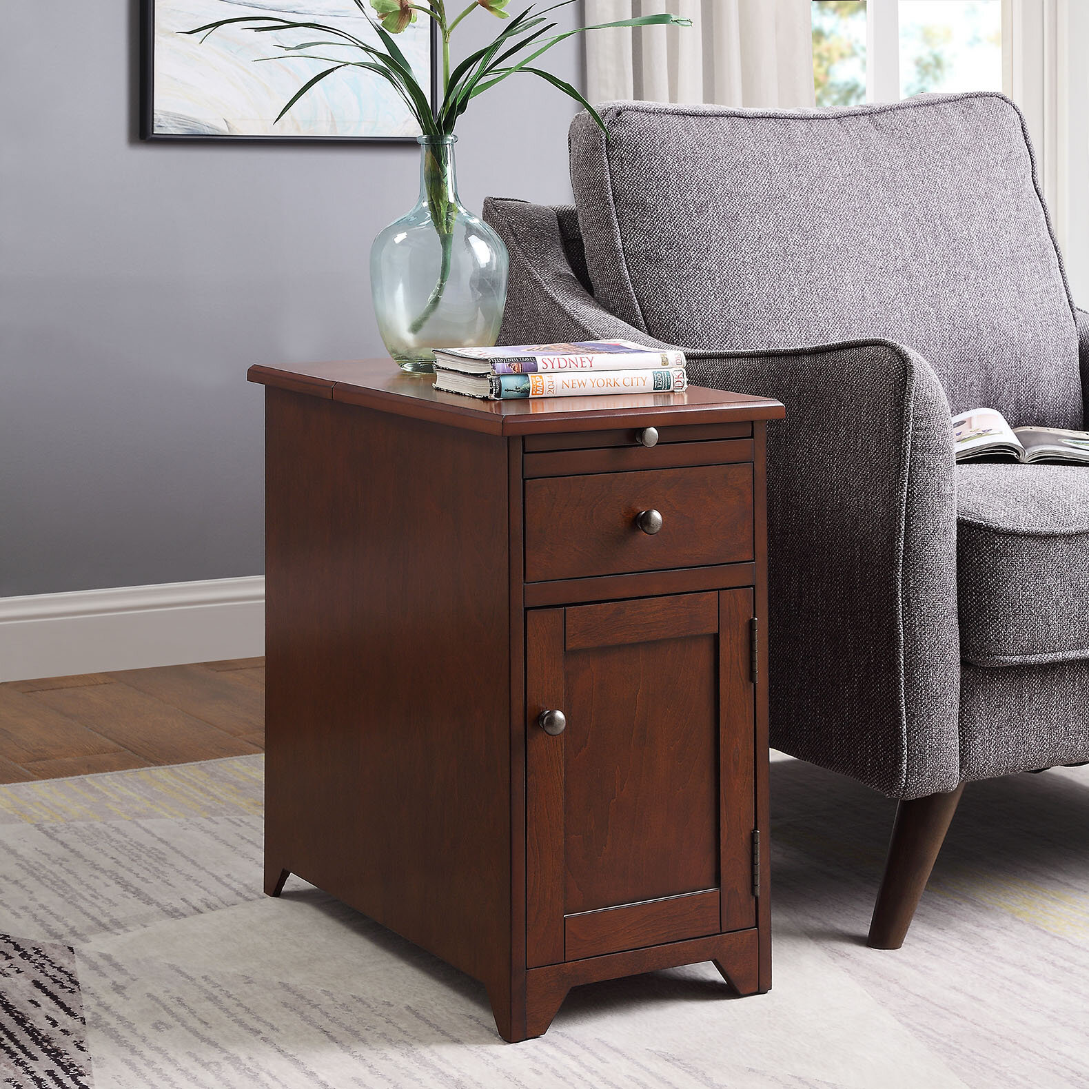 Canora Grey Nason End Table With Storage Wayfair