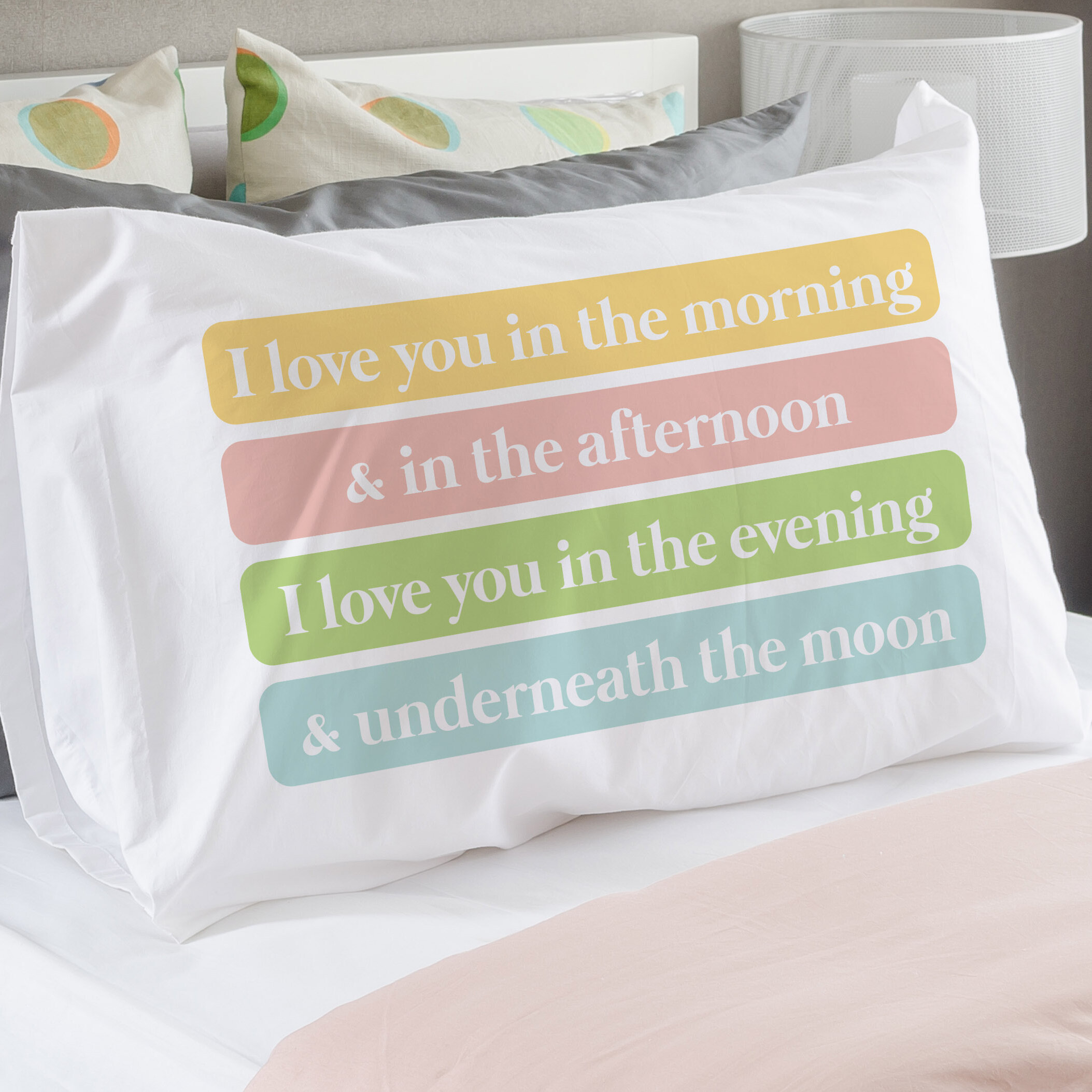 One Bella Casa Morning Afternoon Evening Moon Pillow Case Wayfair