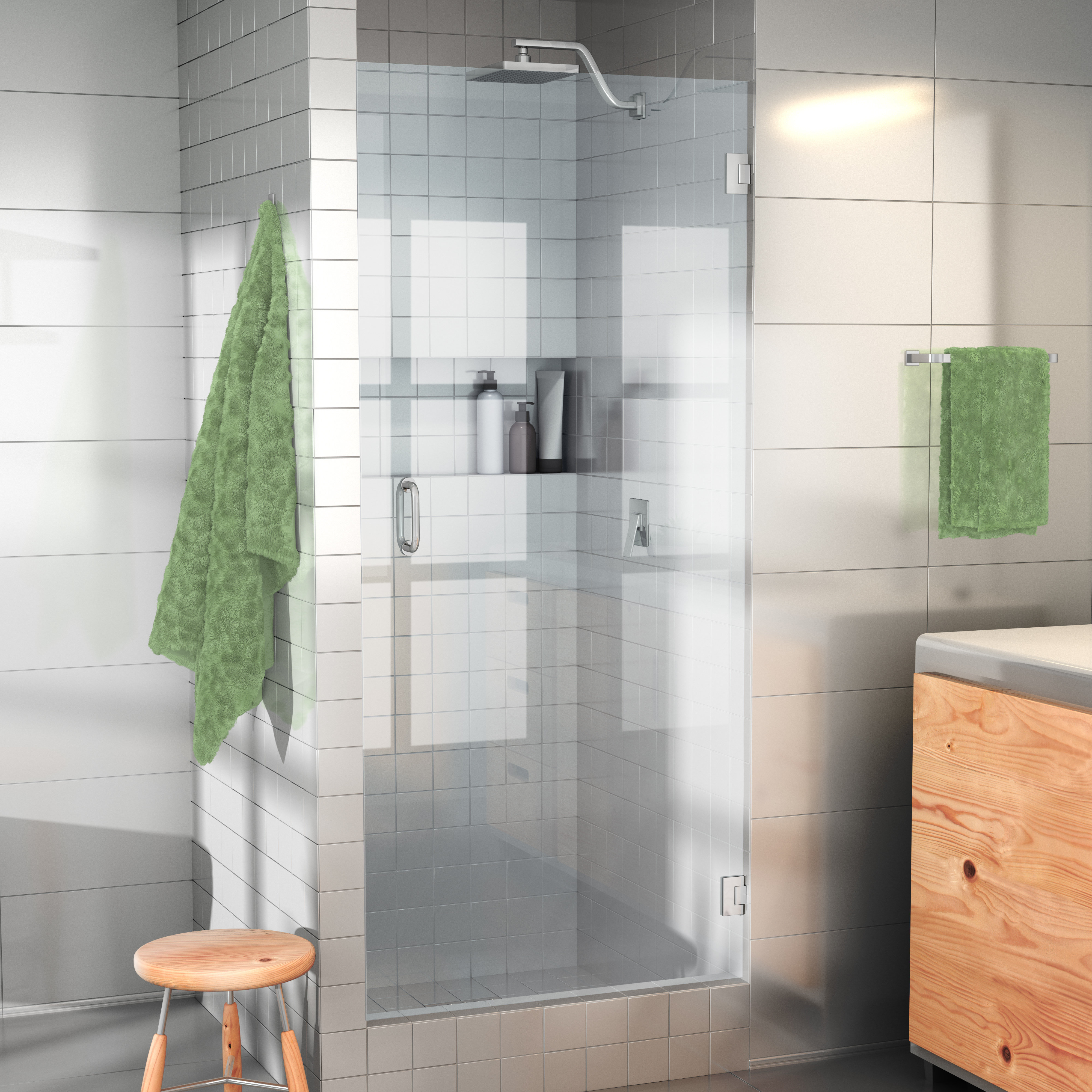 Glass Warehouse 25 5 X 78 Hinged Frameless Shower Door With