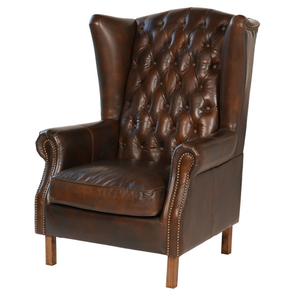 Joseph Allen Old World Antique Leather Wingback Chair Wayfair - Joseph Allen Old World Antique Leather Wingback Chair Wayfair