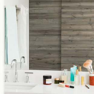 Modern Contemporary Decorative Wood Wall Panels Allmodern Skinnies 5 Pine Wood Wall Paneling In Dry Brush