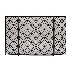 3 Panel Metal Fireplace Screen