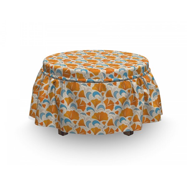 Floral Ottoman Slipcover (Set Of 2) By East Urban Home