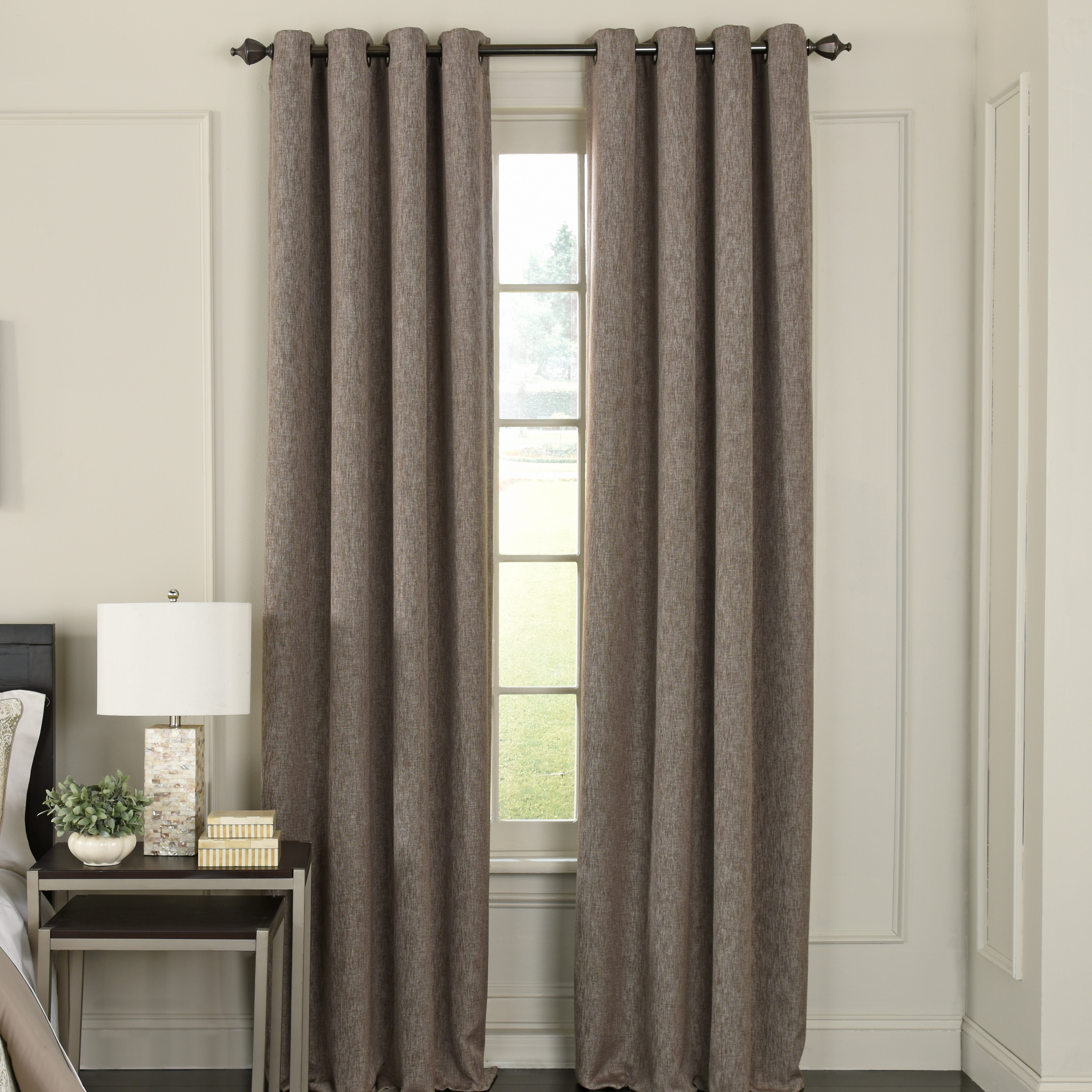 Beautyrest Arlette Solid Blackout Grommet Single Curtain Panel