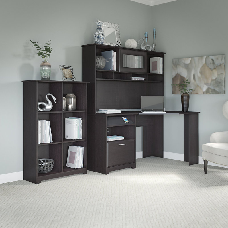 Red Barrel Studio Hillsdale Corner Desk with Hutch and Bookcase