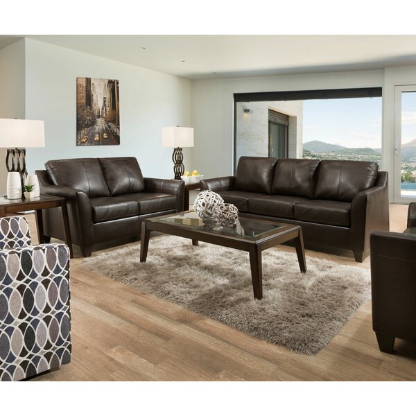 Cyrus 3 Piece Leather Living Room Set By Latitude Run