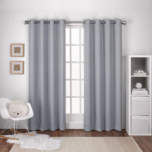 Tamara Solid Blackout Thermal Grommet Curtain Panels (Set of 2)