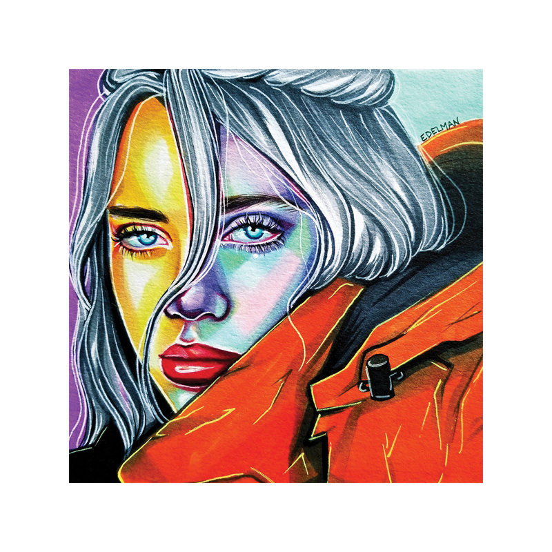 East Urban Home Billie Eilish By Kelly Edelman Picture Frame