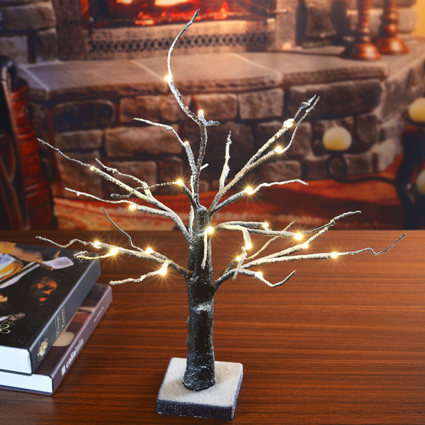 LED 24 Light Snow Dusted Bonsai Tree by Lightshare