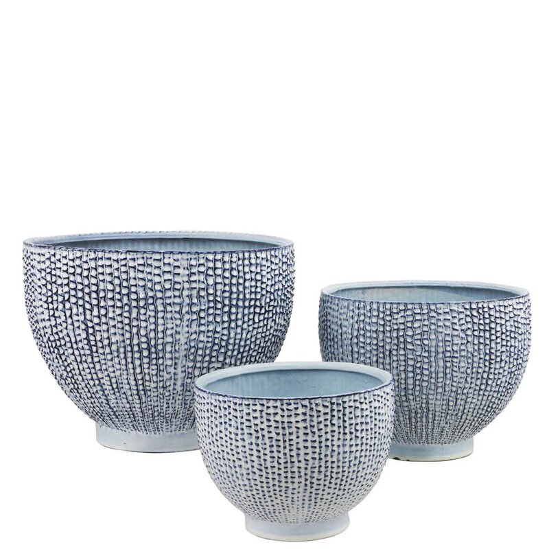 Dakota 3-Piece Ceramic Pot Planter Set