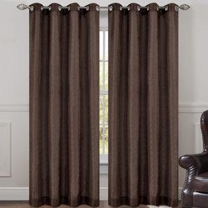 Solid Sheer Grommet Curtain Panels (Set of 2)