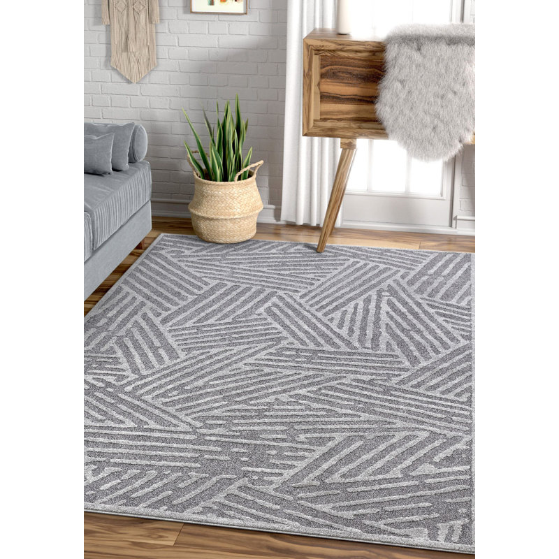 Malaga Tukker Vintage Modern Geometric Gray Area Rug Joss Main