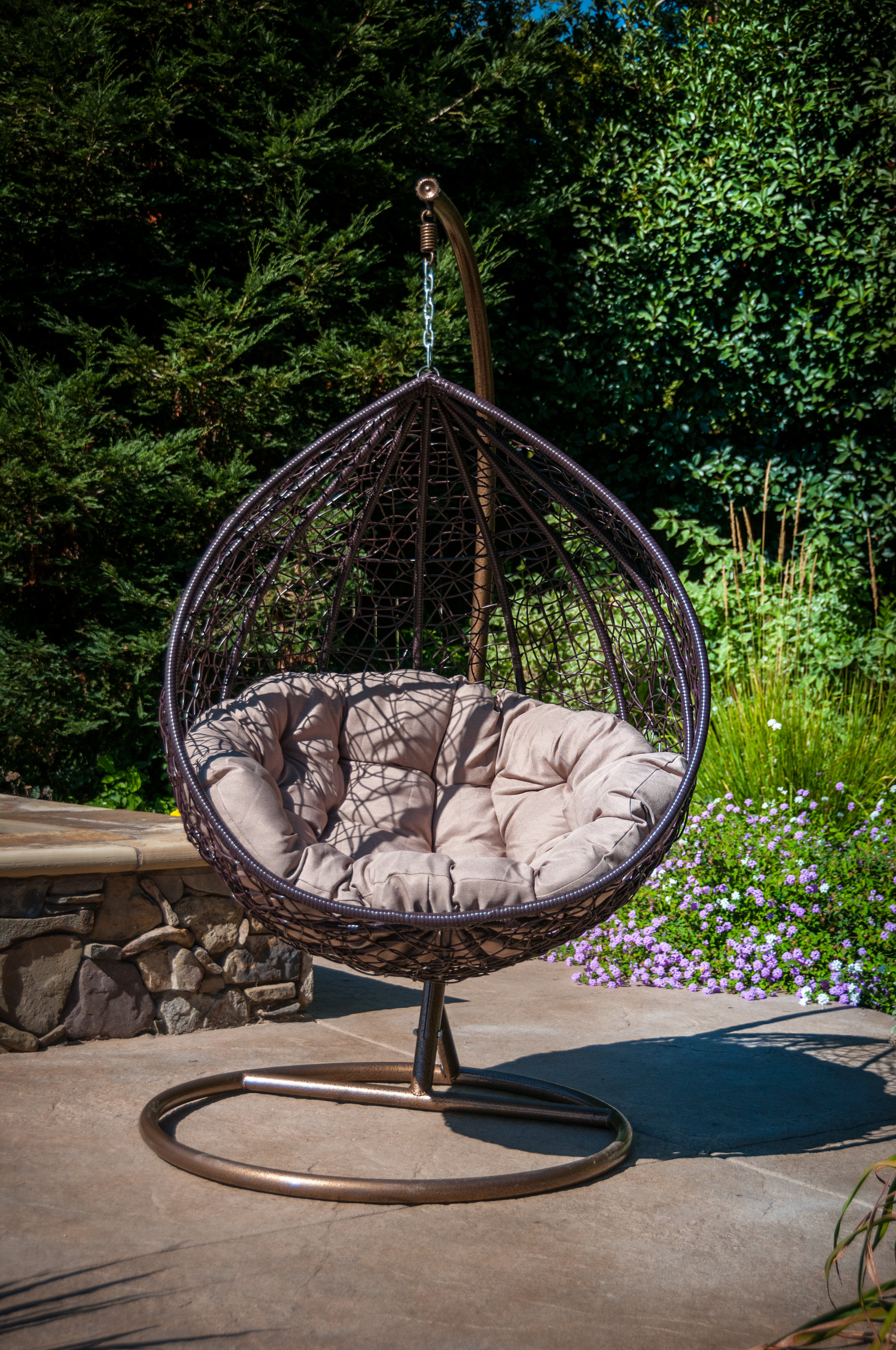 Brayden Studio Yorba Hanging Swing Chair With Stand Reviews