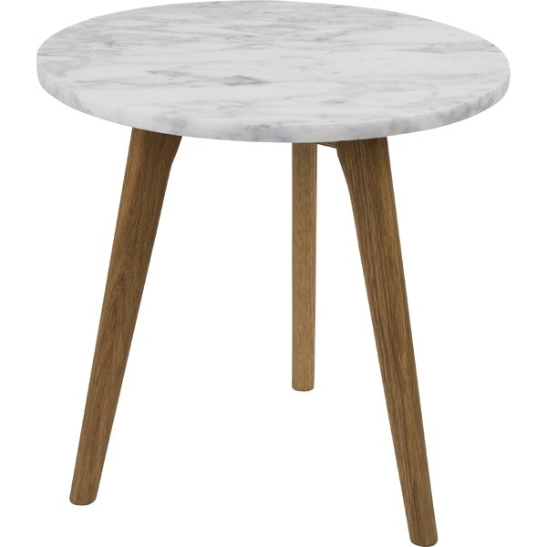 Marble Top 3 Legs End Table By Zuiver