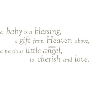 Baby is a Blessing Wishes Wall Decal