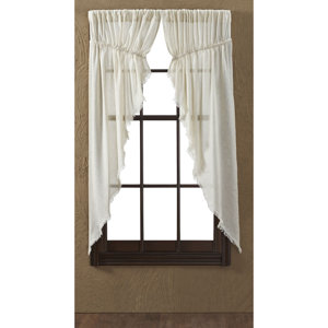 Francoise Solid Sheer Rod Pocket Curtain Panels (Set of 2)