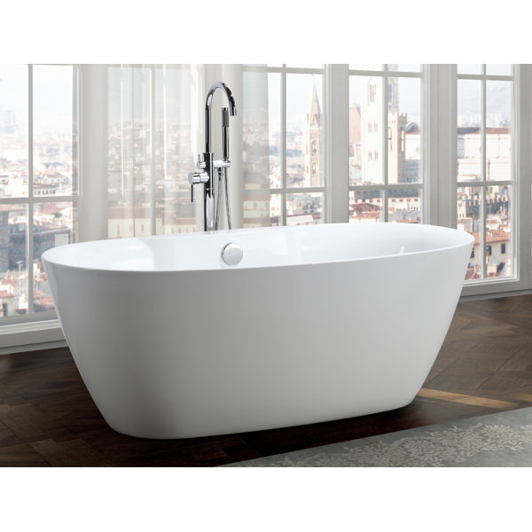 Pisa 63 x 31 Freestanding Soaking Bathtub by Bellaterra Home