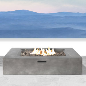 Santiago Concrete Propane Fire Pit Table