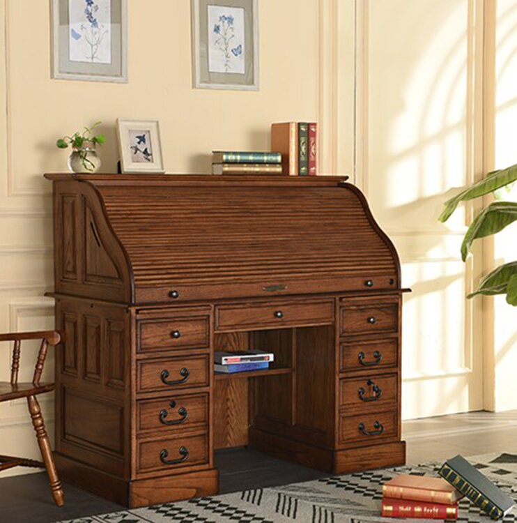 Chelsea Home Solid Wood Secretary Desk With Hutch Reviews Wayfair