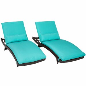 Bali Chaise Lounge with Cushion (Set of 2)