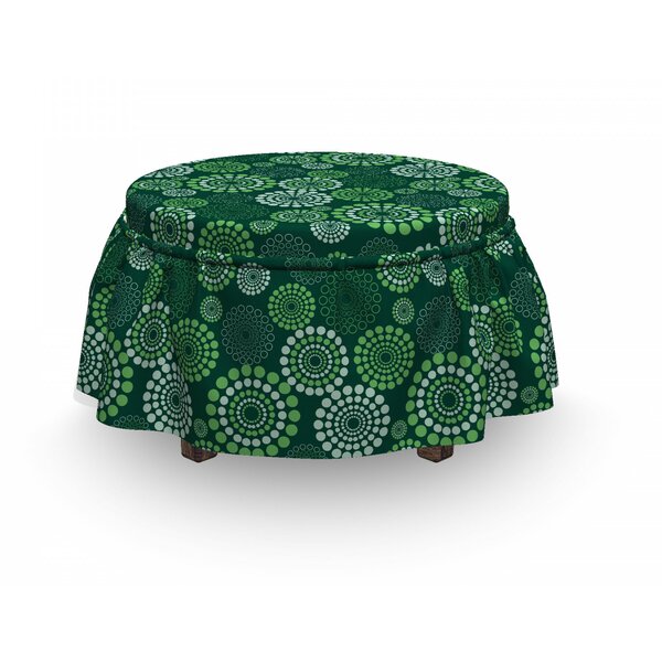 Dotted Ottoman Slipcover (Set Of 2) By East Urban Home