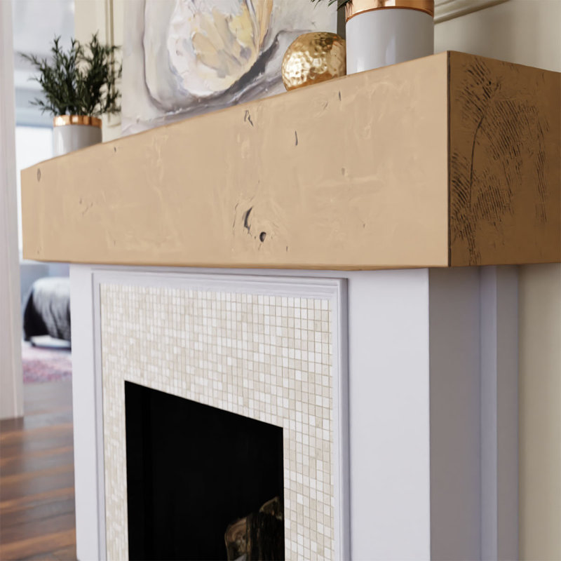 Ekena Millwork Knotty Pine Faux Wood Texture Fireplace Shelf Mantel Reviews Wayfair