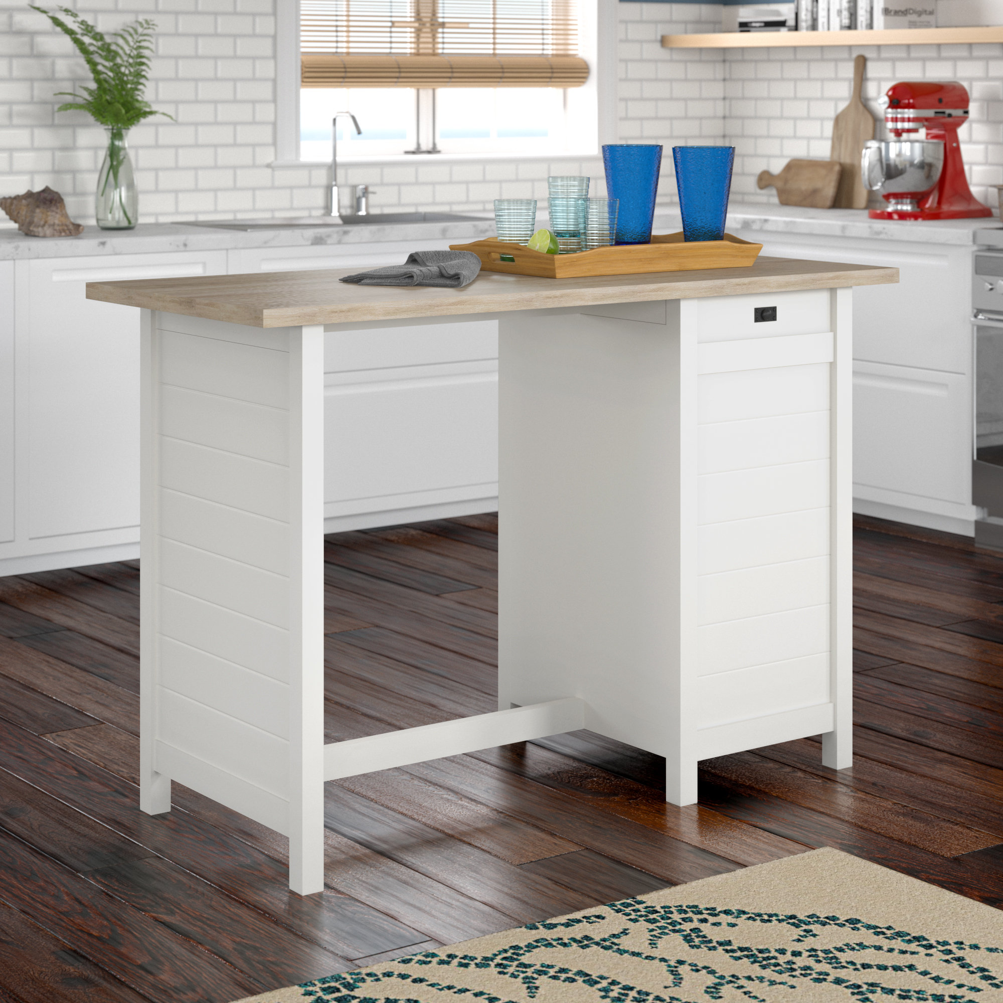 Beachcrest Home Hampton Kitchen Island With Lintel Oak Top Reviews Beachcrest Home Hampton Kitchen Island With Lintel Oak Top Reviews Wayfair