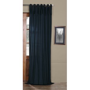 Anacari Solid Tab Top Single Curtain Panel