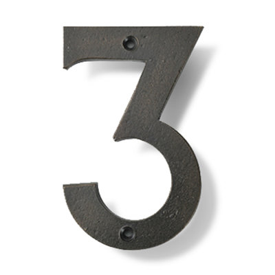 4 House Number Six Hamilton Decorative Color Bronze Patina Number 3