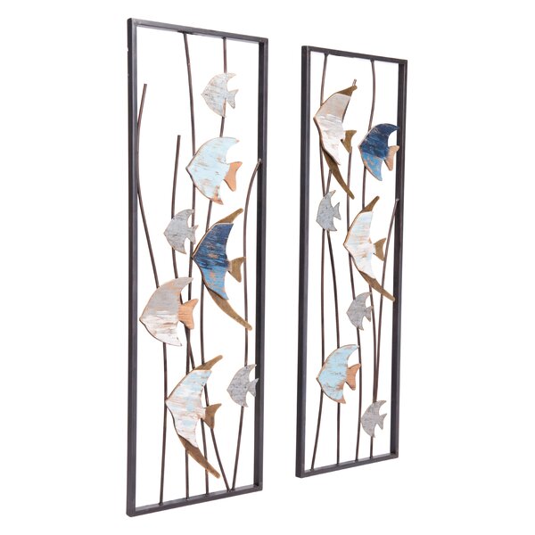 2 Piece Steel Wall Décor Set by Rosecliff Heights