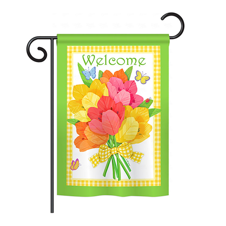13x18 Double Sided Flower Bouquet Welcome Garden Flag