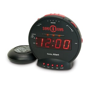 Sonic Bomb Alarm Clock with Flashing Lights