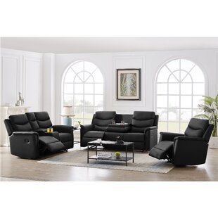 Dieuwke 3 Piece Faux Leather Reclining Living Room Set by Latitude Run®