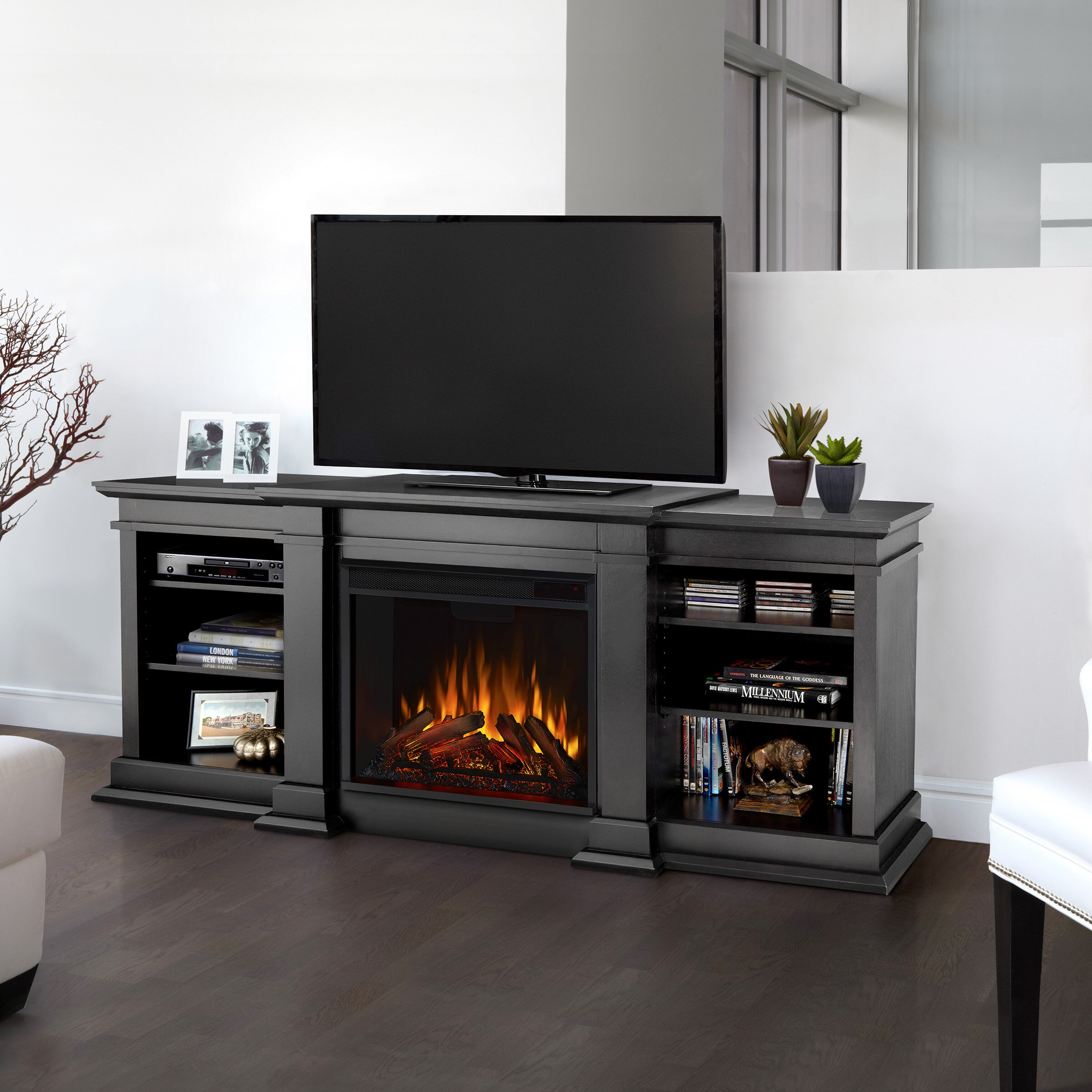 black friday tv stand with fireplace