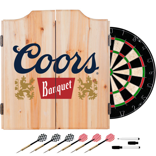 Coors Banquet Dartboard and Cabinet Set by Trademark Global