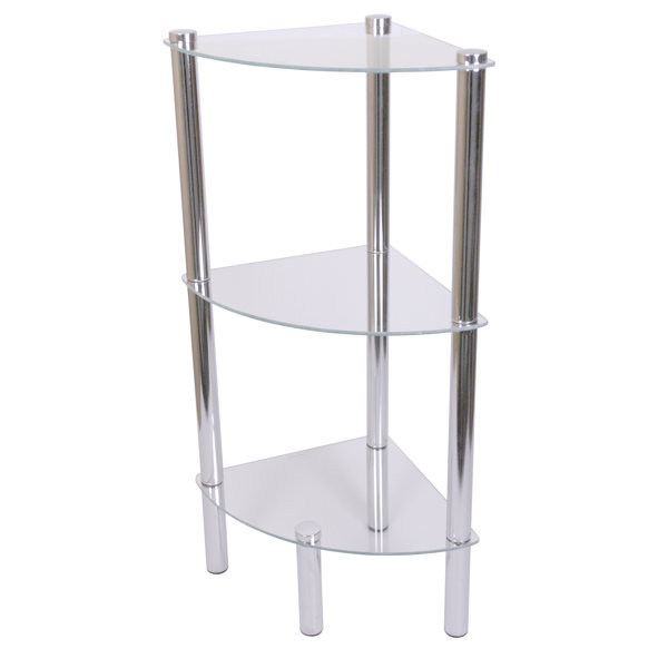 Three Shelf Corner Bookcase By Home Basics New Design